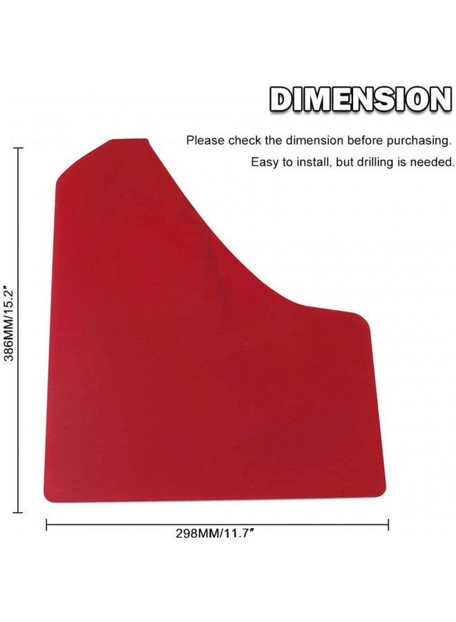 RULLINE RULLINE Car Mud Flaps Universal Fit Red Splash Guards (4 Pack) Fender,with 20 Pieces 6mm Fastener Rivet Clips  - Image 4