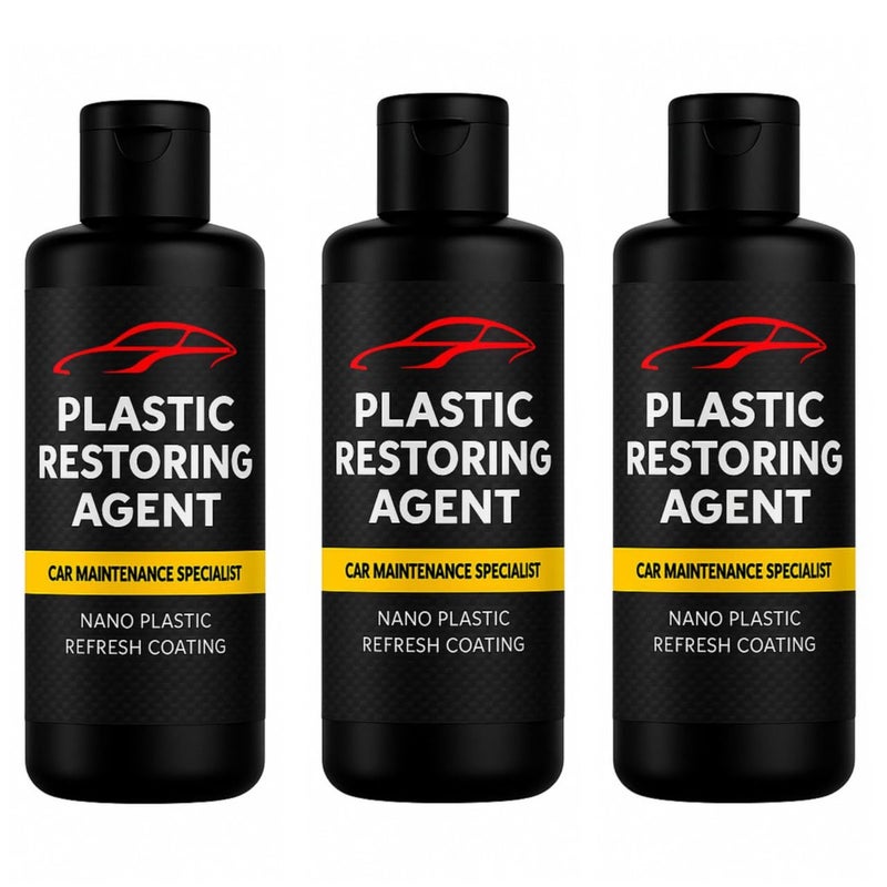 Scentora Premium Plastic Restoring Agent – Long-Lasting Shine & UV Protection – Restores Faded Plastic, Rubber & Vinyl – Car Interior & Exterior Trim Restorer (3) - Image 1
