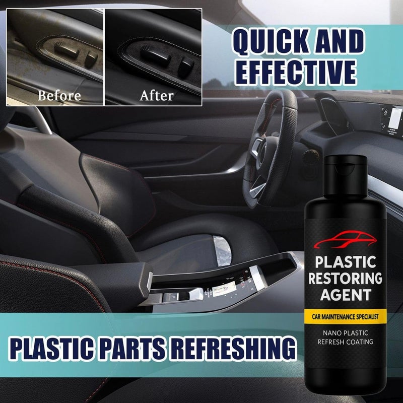 Scentora Premium Plastic Restoring Agent – Long-Lasting Shine & UV Protection – Restores Faded Plastic, Rubber & Vinyl – Car Interior & Exterior Trim Restorer (3) - Image 4
