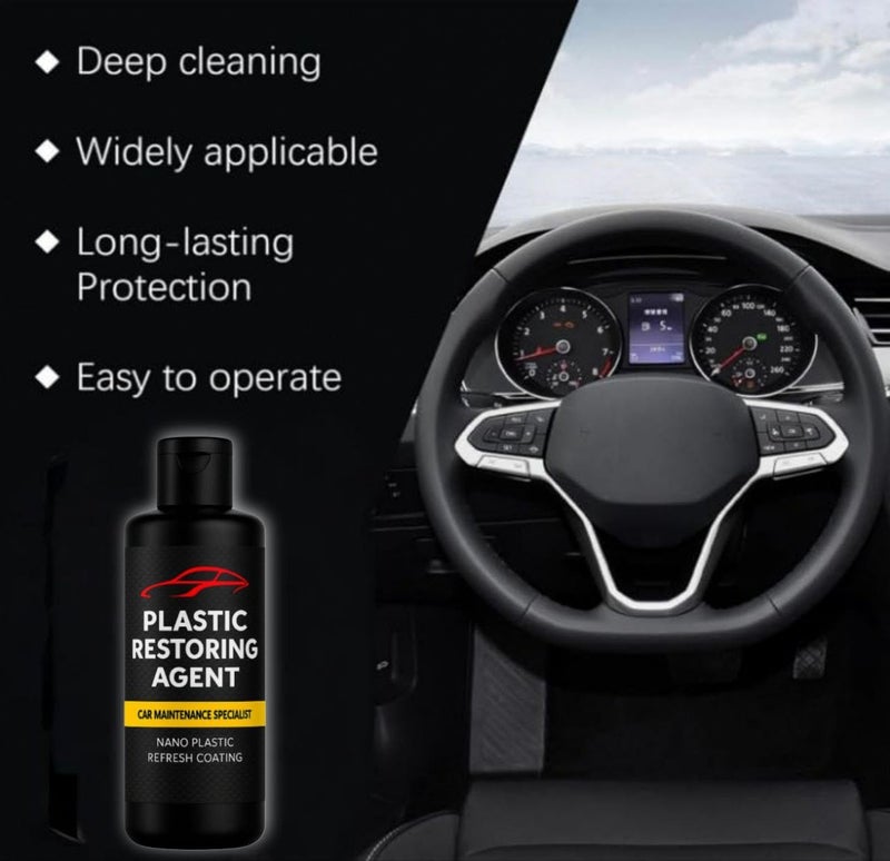 Scentora Premium Plastic Restoring Agent – Long-Lasting Shine & UV Protection – Restores Faded Plastic, Rubber & Vinyl – Car Interior & Exterior Trim Restorer (3) - Image 5