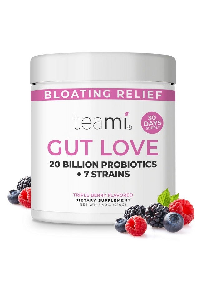 teami Teami Prebiotic and Probiotic Powder for Women - Promotes Digestion, Bloating Relief & Belly Balance - Gut Health Powder with 20 Billion Probiotics & 7 strains - Triple Berry Gut Love, 30 Servings - Image 1