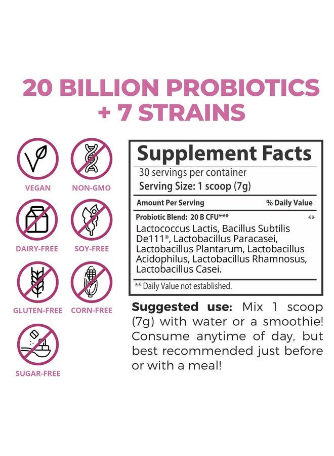 teami Teami Prebiotic and Probiotic Powder for Women - Promotes Digestion, Bloating Relief & Belly Balance - Gut Health Powder with 20 Billion Probiotics & 7 strains - Triple Berry Gut Love, 30 Servings - Image 2