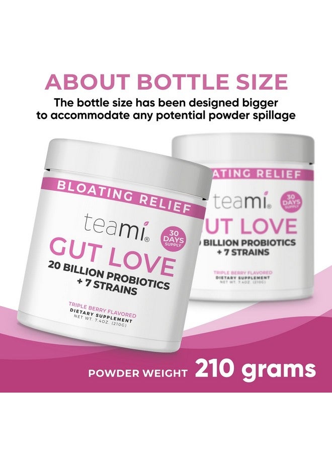 teami Teami Prebiotic and Probiotic Powder for Women - Promotes Digestion, Bloating Relief & Belly Balance - Gut Health Powder with 20 Billion Probiotics & 7 strains - Triple Berry Gut Love, 30 Servings - Image 5