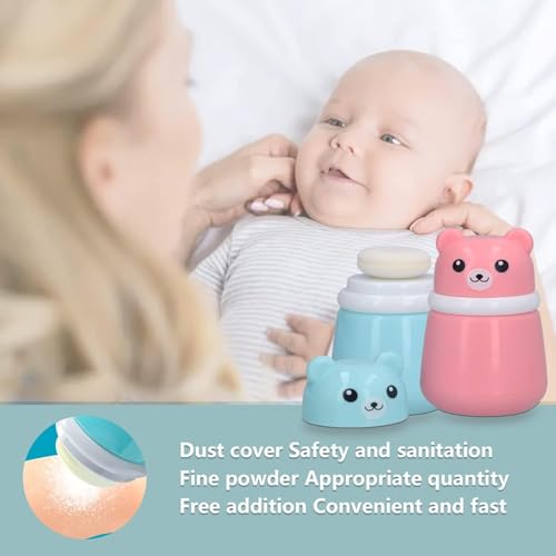 Closecret Baby Talcum Powder Puff with Case – Refillable Powder Container with Soft Puff for Babies, Toddlers & Kids – Gentle & Safe for Delicate Skin (Multicolor Any One) - Image 2