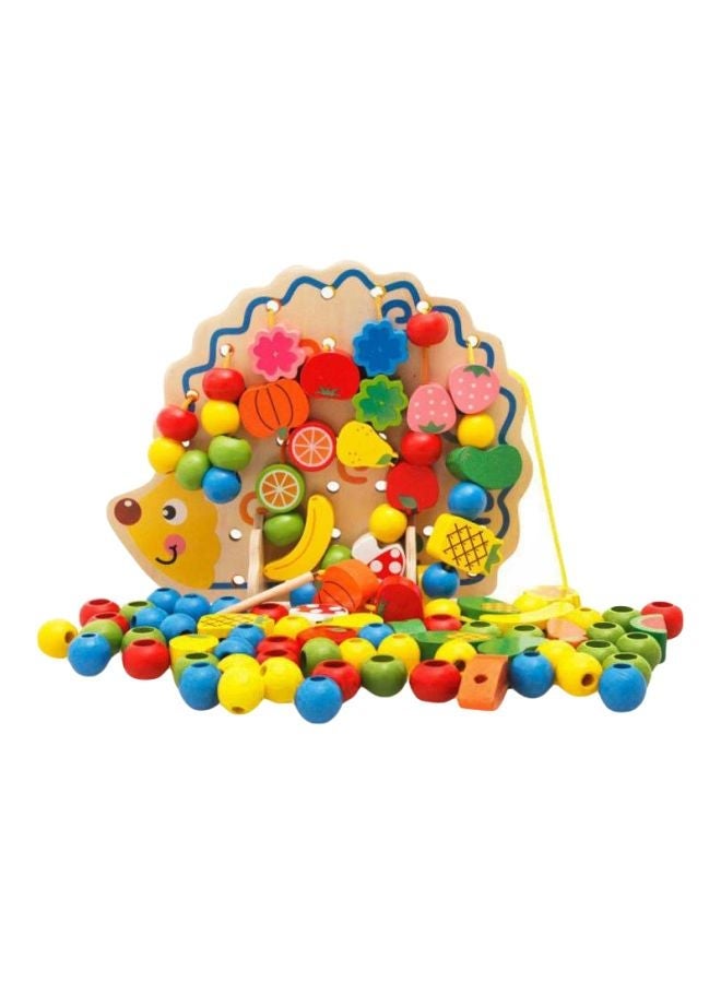 Wooden Hedgehog Bead Educational Game B0854F1F64 - Image 1