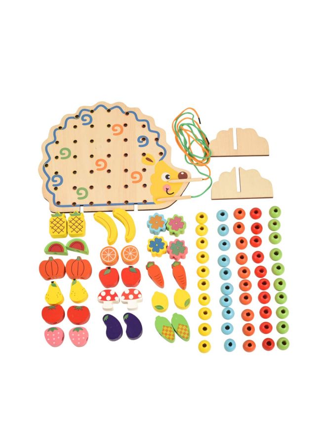 Wooden Hedgehog Bead Educational Game B0854F1F64 - Image 2