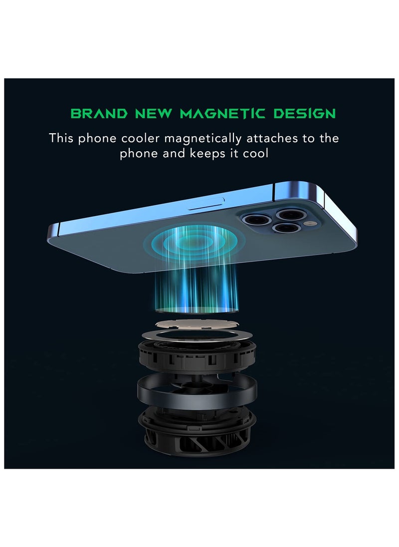 BLACK SHARK Phone Cooler Black Shark Magnetic Cooler, for MagSafe iPhone 12 13 14 15 Series, Cell Phone Cooling Fan Portable Phone Radiator Cooling Fan, Gaming Semiconductor Cooling for Android/Tablet/iPad  - Image 3