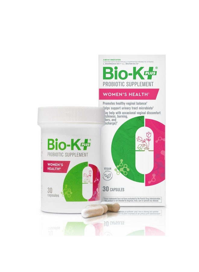 Bio-K Plus Bio K+ Women’s Health - Probiotic Supplement for Women Supports Vaginal & Urinary Tract Health with 2 Billion CFU 2 Strains, Vaginal Probiotics for Women - 30 Capsules - Image 1