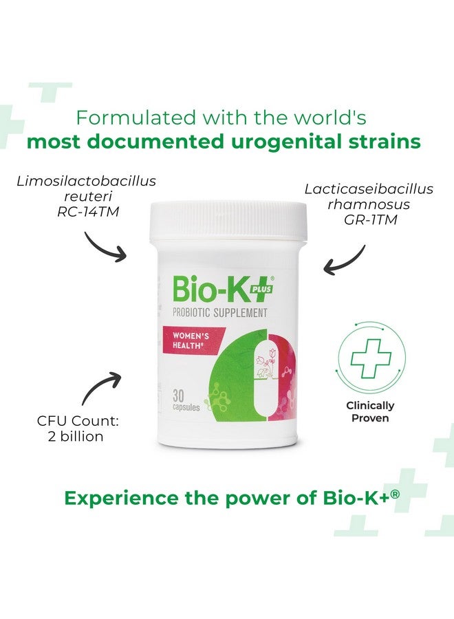 Bio-K Plus Bio K+ Women’s Health - Probiotic Supplement for Women Supports Vaginal & Urinary Tract Health with 2 Billion CFU 2 Strains, Vaginal Probiotics for Women - 30 Capsules - Image 2