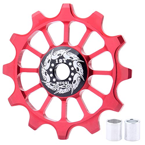 Saipe 12T Rear Derailleur Pulley Aluminum Alloy Jockey Wheel Ceramic Guide Pulley Bike Guide Roller Wheel for Road Bike, Mountain Bike, MTB, BMX - Image 1