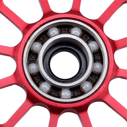 Saipe 12T Rear Derailleur Pulley Aluminum Alloy Jockey Wheel Ceramic Guide Pulley Bike Guide Roller Wheel for Road Bike, Mountain Bike, MTB, BMX - Image 3