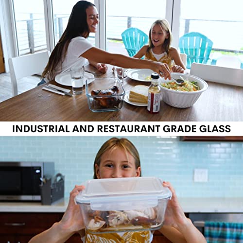 Razab 3300 ml / 112 oz Large Glass Food Storage Containers with Lids, Airtight, Leakproof, BPA Free - Ideal for Meal Prep, Store Leftover & Lunch, Baking Casserole - Freezer, Microwave & Oven Safe - Image 5