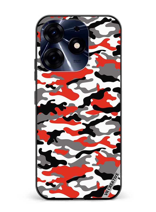 VR CREATIVE Protective Case Cover For Tecno Spark 10 Pro Pink Camouflage Military Pattern Design Multicolour - Image 1