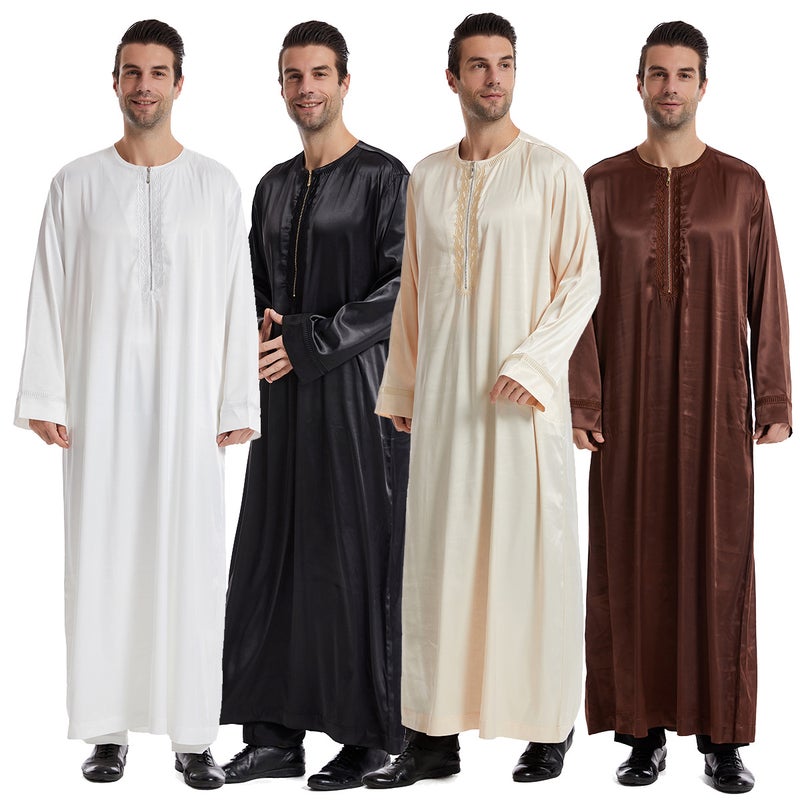 Men's Long Sleeve Cotton Blend Ethnic Kurta Casual Wear - Image 2