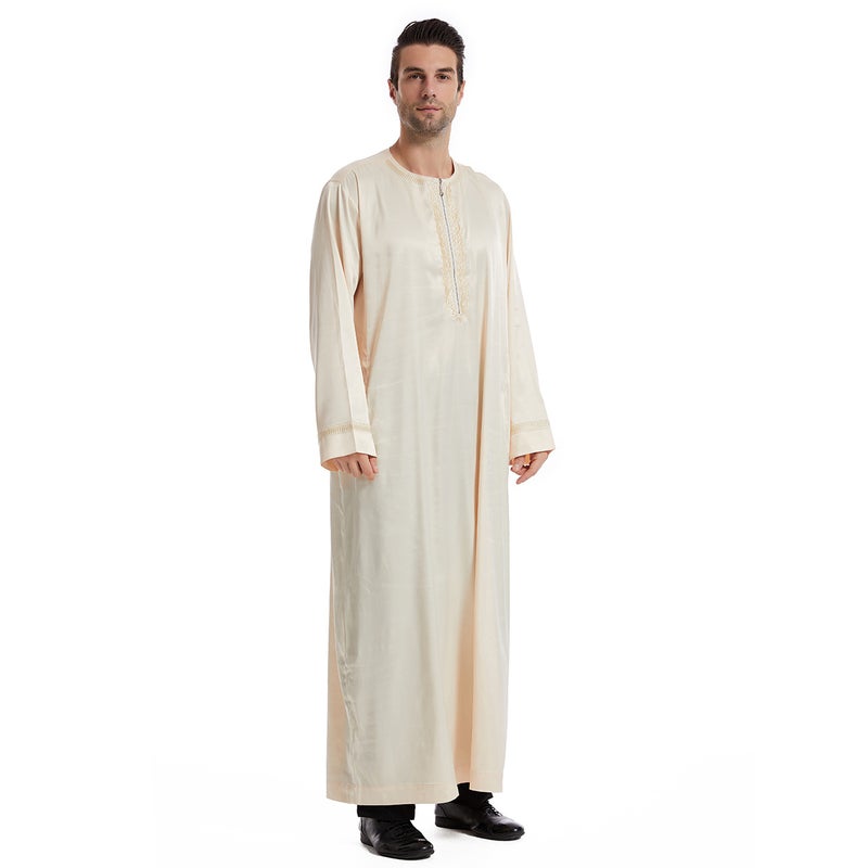 Men's Long Sleeve Cotton Blend Ethnic Kurta Casual Wear - Image 1