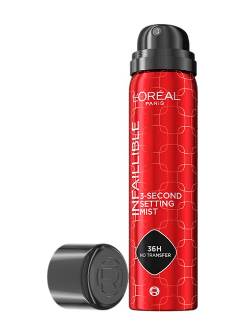 Infallible 3-Second Setting Spray Mist, Microfine Mist for up to 36HR Wear, Clear