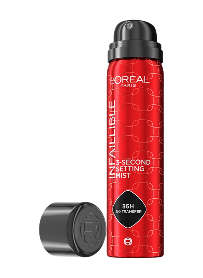 L'OREAL PARIS - Infallible 3-Second Setting Spray Mist, Microfine Mist for up to 36HR Wear, Clear - Image 1
