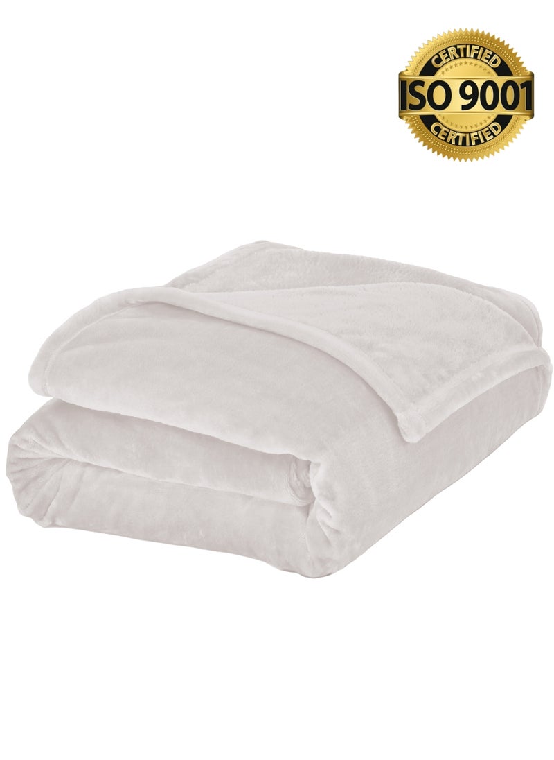Master Home Textile Lightweight Velvet Blanket, Mora Series, 350GSM, Single Size 230 x 170 cm, Extra Soft All Season Fleece Blanket, Bed And Sofa Blanket  - Image 1