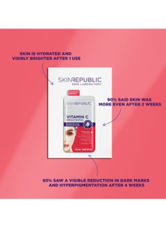 SKIN REPUBLIC Skin Republic Brightening Vitamin C Face Mask, Helps Brighten and Even Skin Tone, For a Radiant Complexion, 25ml  - Image 3
