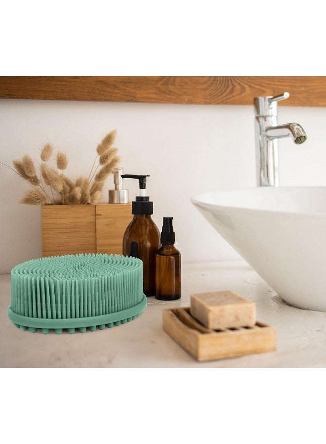eHomeA2Z Silicone Body Scrubber, Gentle exfoliating Body Scrubber That's Easy to Clean, Lathers Well, Long Lasting, and More Hygienic Than Traditional Shower Loofah (Olive Green) - Image 5