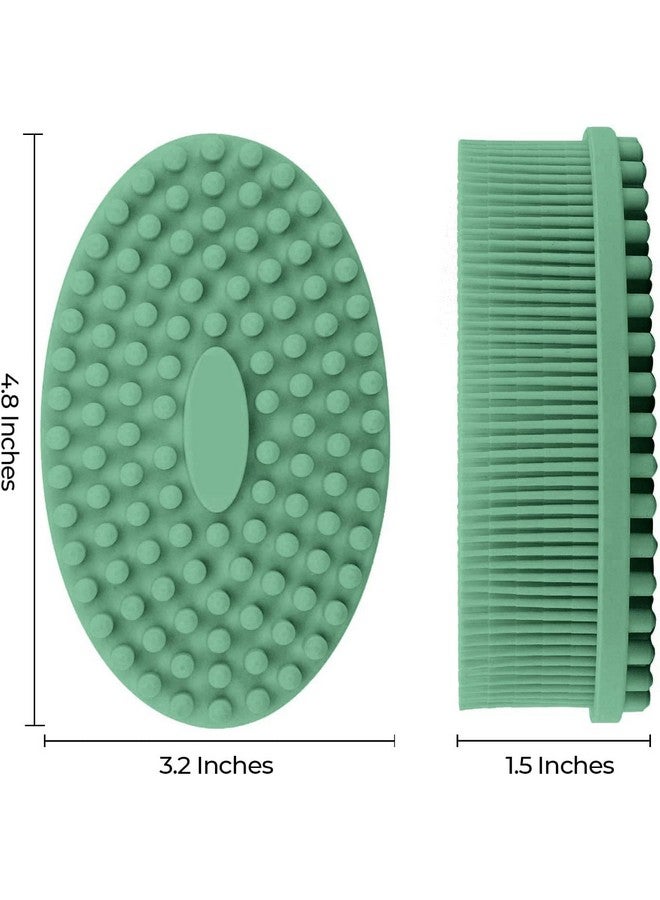 eHomeA2Z Silicone Body Scrubber, Gentle exfoliating Body Scrubber That's Easy to Clean, Lathers Well, Long Lasting, and More Hygienic Than Traditional Shower Loofah (Olive Green) - Image 4