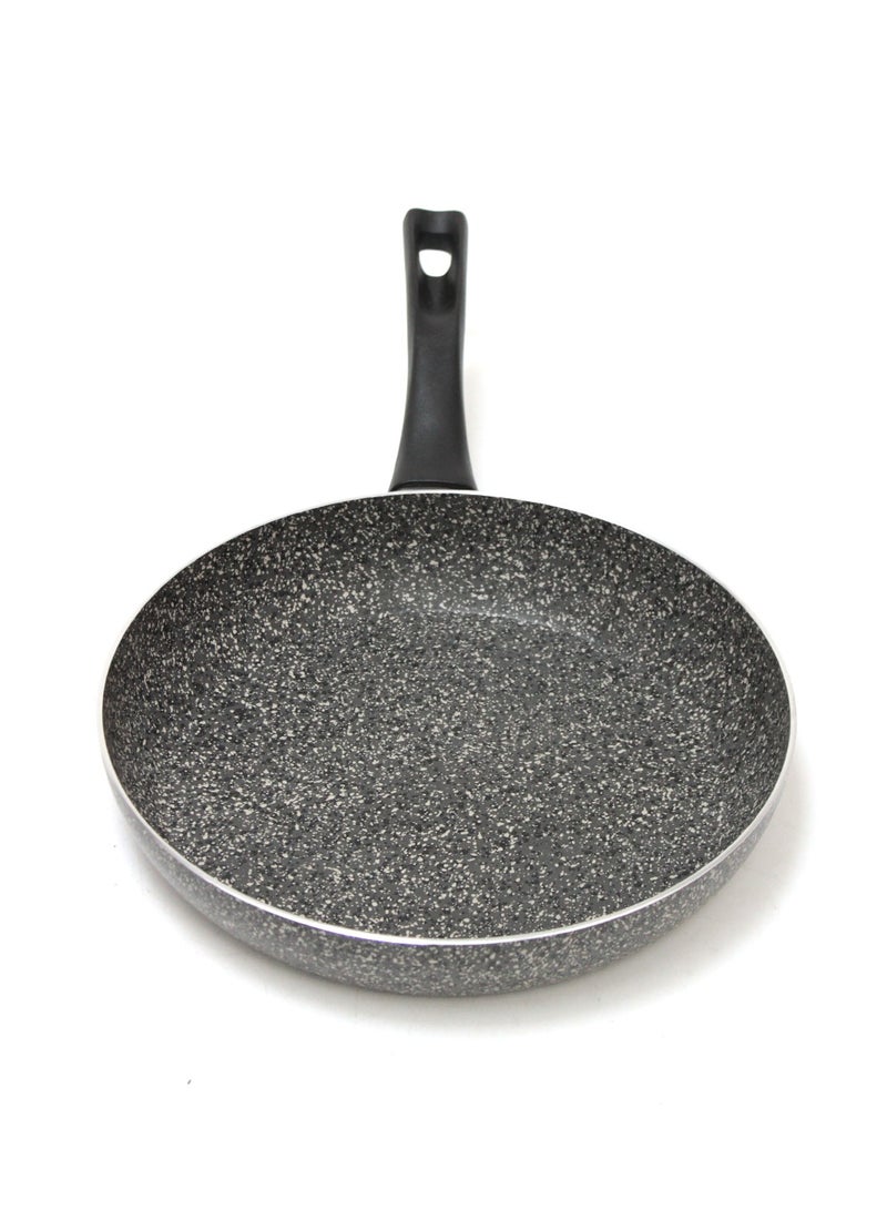 Hascevher مقلاة جرانيت غير لاصقة فاخرة بتشطيب رمادي مرقط مع مقبض مريح، مصنوعة في تركيا، مقلاة متينة للقلي والشي والطهي الصحي في المطبخ - Image 2