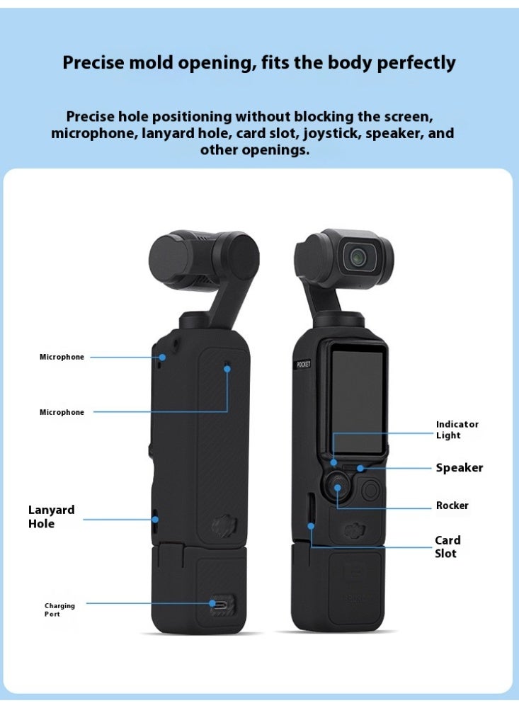 BRDRC Is Suitable For DJI OSMO POCKET3 Body Silicone Case Lens Protection Cover Display Shading Accessories - Image 2
