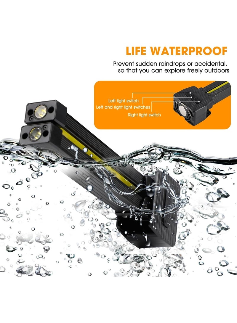 FDTY Portable lighting Light, 180 Degree Folding Magnetic Work Light, 7th Gear Dimming, Portable Magnetic LED Flashlight with Hanging Hook, Handheld USB Rechargeable Power Bank Camping Light - Image 3