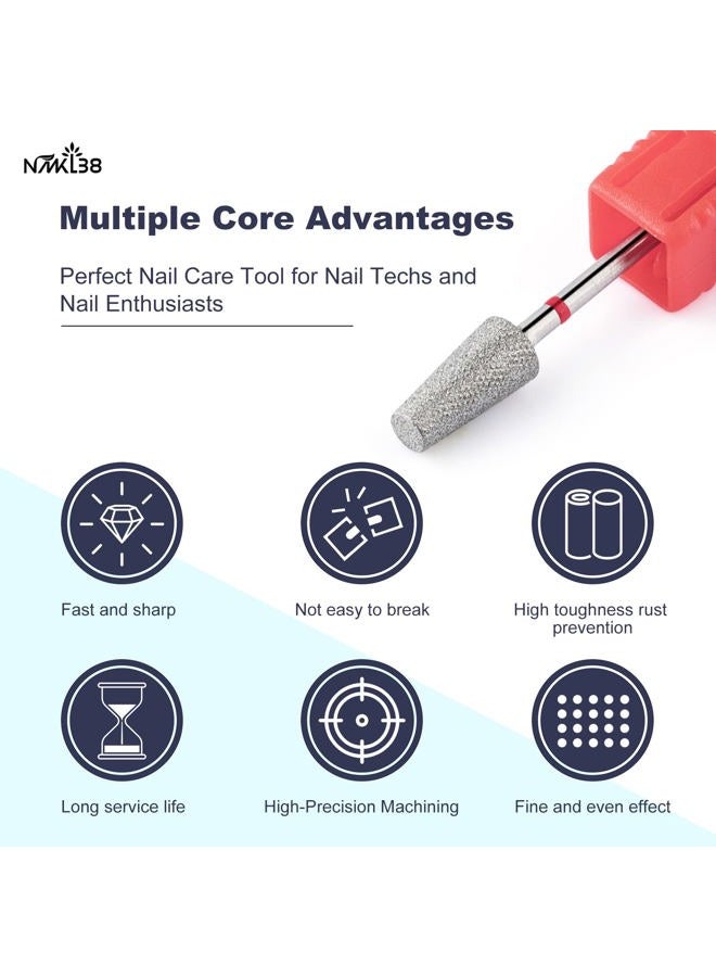 NMKL38 Barrel Diamond Nail Drill Bits Milling Cutter Rotary Cuticle Clean Burr for Nature Nail Drill Machine Accessories (1D-F) - Image 4