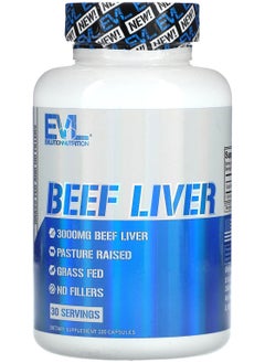 EVLUTION NUTRITION Beef Liver, 3,000 mg, 120 Capsules (750 mg per Capsule) 