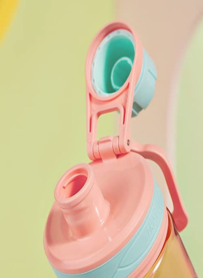 TEMSON Cartoon Water Bottle for Kids, 550 ml BPA Free Kids Water Bottle - Anti-Leak Cartoon Kids Water Bottle for Boys/Girls (FQ-3135-2) (Blue) - Image 2