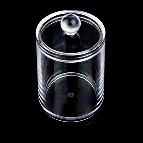 Kamay's 2PCS Transparent Dust-proof Cotton Ball Pad Swabs Make Up Pads Dispenser Holder Organizer Container with lid Multifunction Acrylic Cosmetic Makeup Organizer (SF-297-2) - Image 4