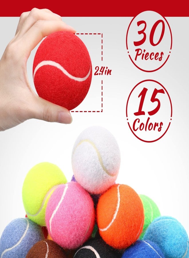 Yunsailing 15 Pcs Dog Tennis Balls Bulk 2.5 Inch Tennis Balls for Dogs Colored Mini Pet Toy Bulk for Large Medium Small Puppy Training Exercis - Image 2