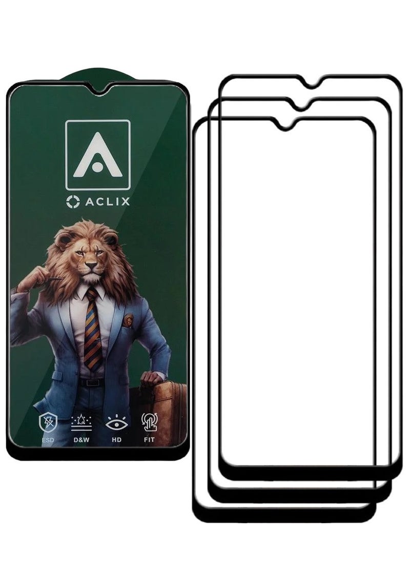 ACLIX 3 Pieces Antistatic ESD Dustproof Premium Quality High Definition Tempered Glass Screen Protector Designed For Samsung Galaxy M13 - Image 1