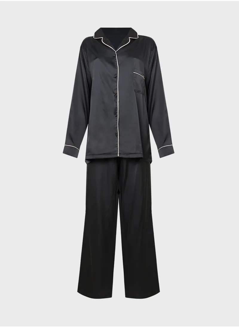 بلوبيلا Pocket Detail Shirt & Pyjama Set