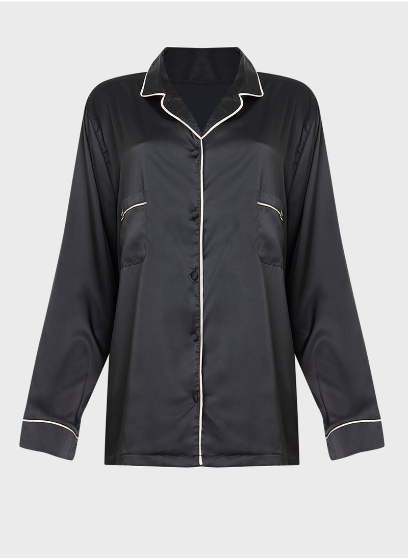 BLUEBELLA Pocket Detail Shirt & Pyjama Set  - Image 2
