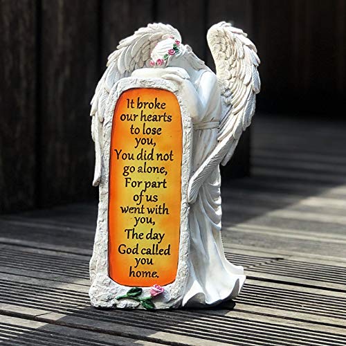 BAYN Angel Garden Statues Outdoor Decor, Solar Angel Figurines Lights for Garden Decoration Yard Art Memorial Gifts for Loss of Loved One - Image 5