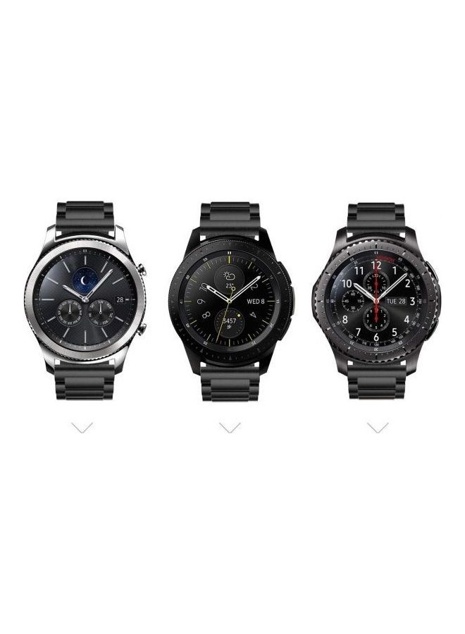 Metal Stainless Steel Strap Band for Samsung Galaxy Watch 46mm / Huawei GT2  / Gear S3 Frontier and Classic /  Honor Magic 2 / Fossil 22mm Black - Image 4