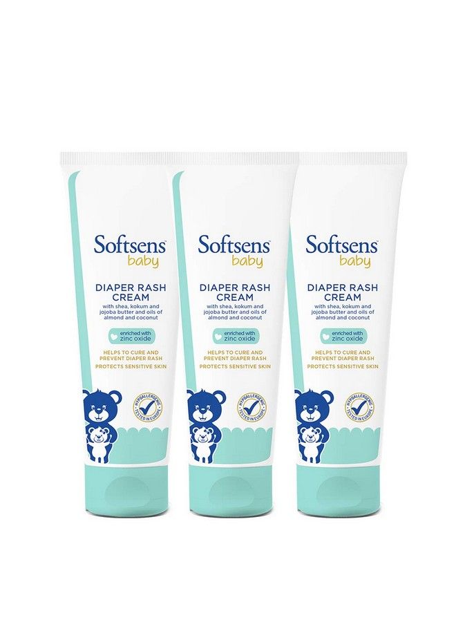 Softsens Baby Natural Diaper ; Nappy Rash Cream Enriched With Aloe Vera Juice And Shea Butter 50 G (Pack Of 3) - Image 1