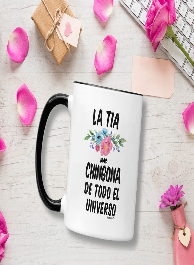 Casitika Gifts For Tia. La Tia Mas Chingona De Todo El Universo 11 Oz Coffee Cup. Spanish Aunt Mug. Regalos Para Cumpleaños. - Image 2