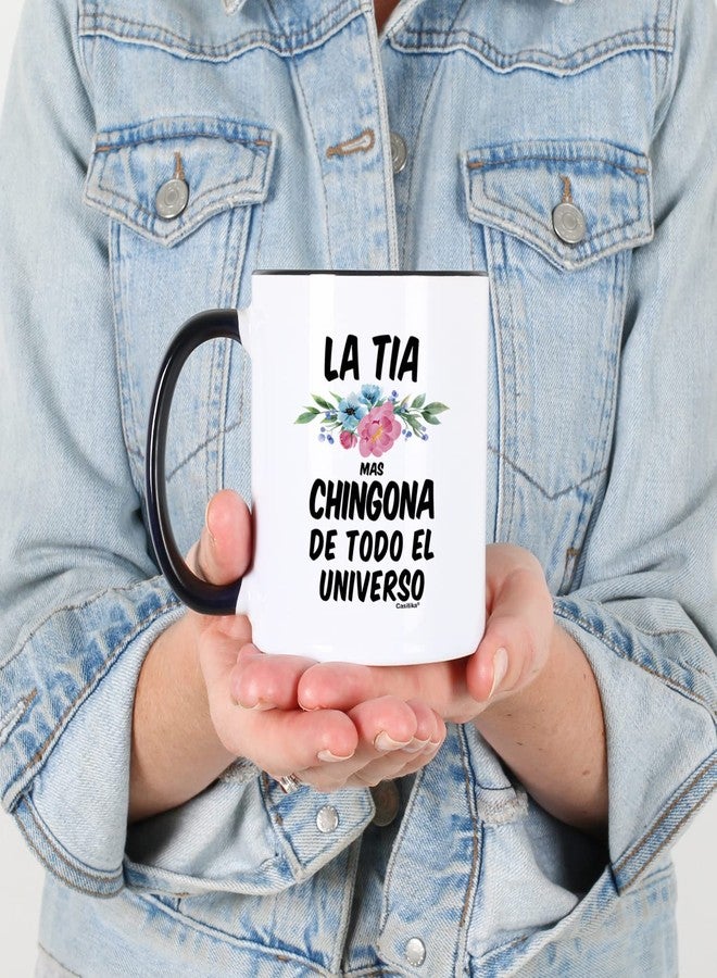 Casitika Gifts For Tia. La Tia Mas Chingona De Todo El Universo 11 Oz Coffee Cup. Spanish Aunt Mug. Regalos Para Cumpleaños. - Image 4