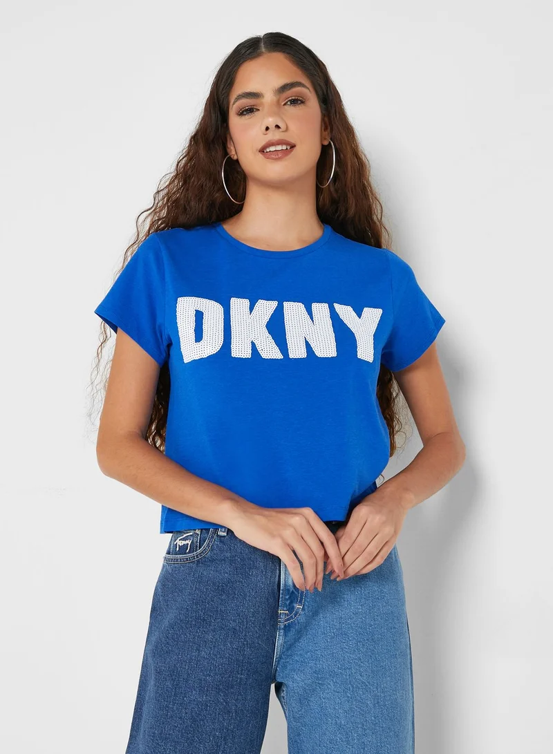 DKNY Crew Neck Logo T-Shirt