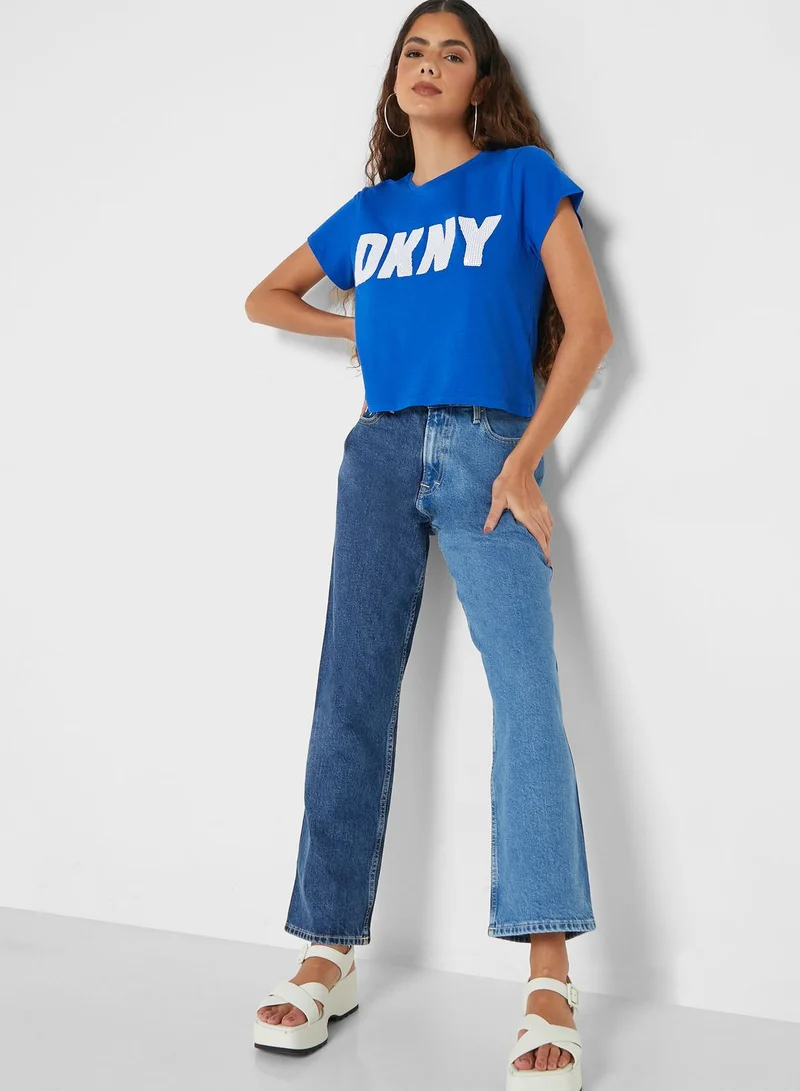 DKNY Crew Neck Logo T-Shirt