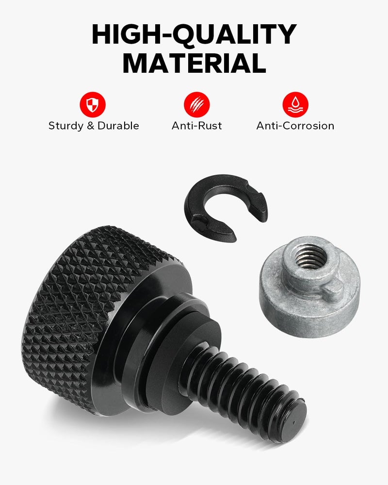 Amazicha Black Seat Quick Stainless Steel Mount Bolt with Nut Kit Compatible for Harley Sportster Dyna Touring 1996-2025 - Image 4
