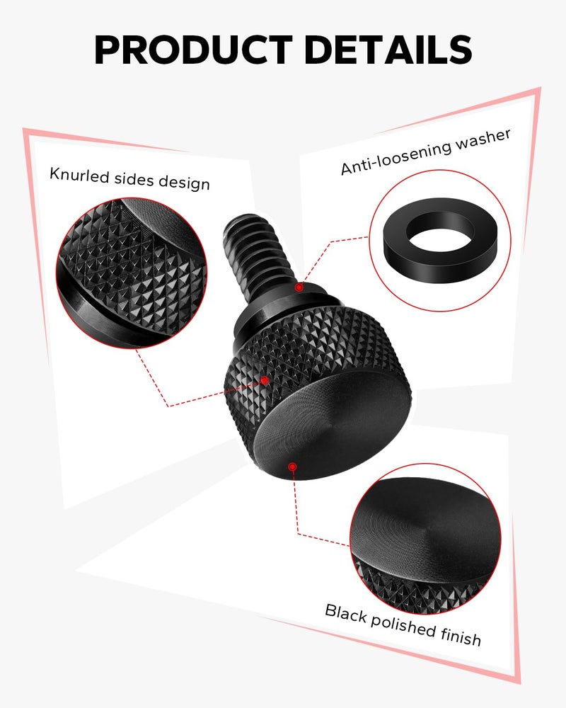 Amazicha Black Seat Quick Stainless Steel Mount Bolt with Nut Kit Compatible for Harley Sportster Dyna Touring 1996-2025 - Image 5