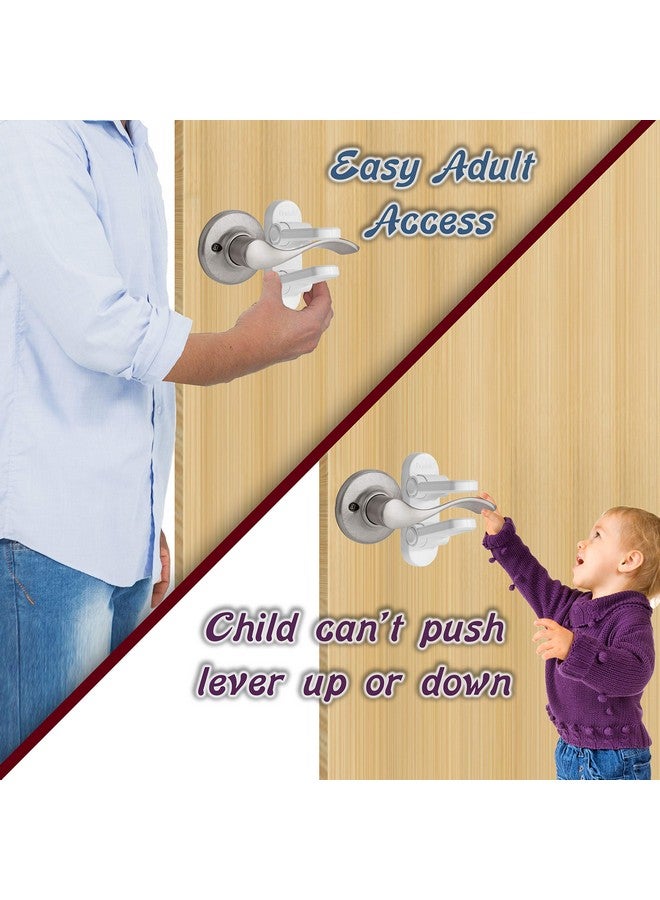 Driddle 2 Pack - Door Lever Baby Safety Lock - Baby Proofing - Prevent Little Kids from Opening Doors with A Child Proof Door Handle Lock - 3M Adhesive - Driddle - Image 4
