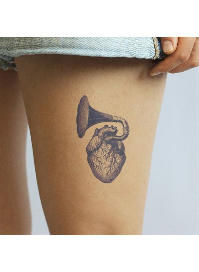 inkbox Inkbox Temporary Tattoos, Semi-Permanent Tattoo, One Premium Easy Long Lasting, Water-Resistant Temp Tattoo with For Now Ink - Lasts 1-2 Weeks, Heart Tattoo, 4 x 4 in, Amplify  - Image 4