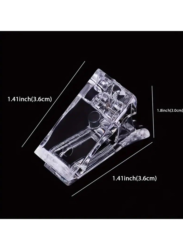 Goolsky 5 Pcs Poly Gel Quick Building Nail Tips Clip Plastic Transparent Finger Extension UV LED Builder Finger Extension Clip Nail Tips Clips For Quick Building DIY Manicure Nail Art Tool - Image 5