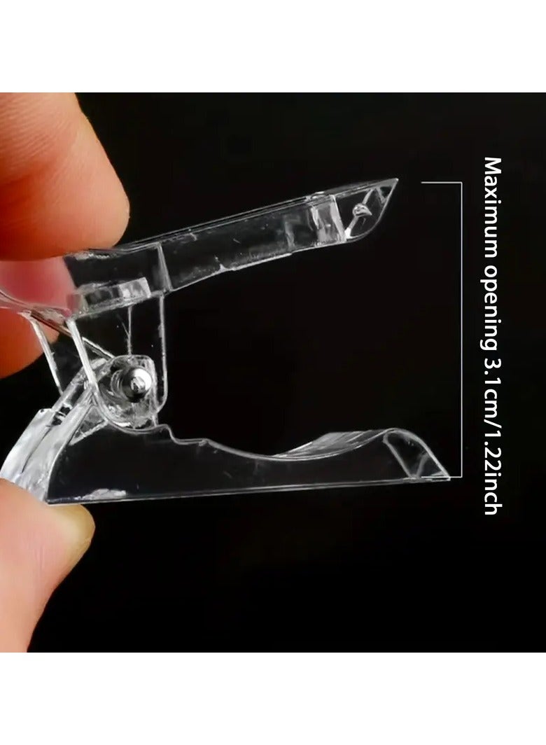 Goolsky 5 Pcs Poly Gel Quick Building Nail Tips Clip Plastic Transparent Finger Extension UV LED Builder Finger Extension Clip Nail Tips Clips For Quick Building DIY Manicure Nail Art Tool - Image 4