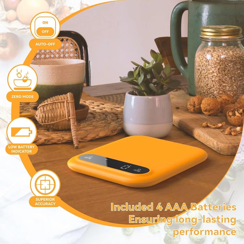 GADGETRONICS Weight Machine for Kitchen Kitchen Food Weighing Scale for Health Fitness Home Baking Cooking with Korean Design Touch Button Tare Function 1 G to 5000 G Batteries Included - Image 5